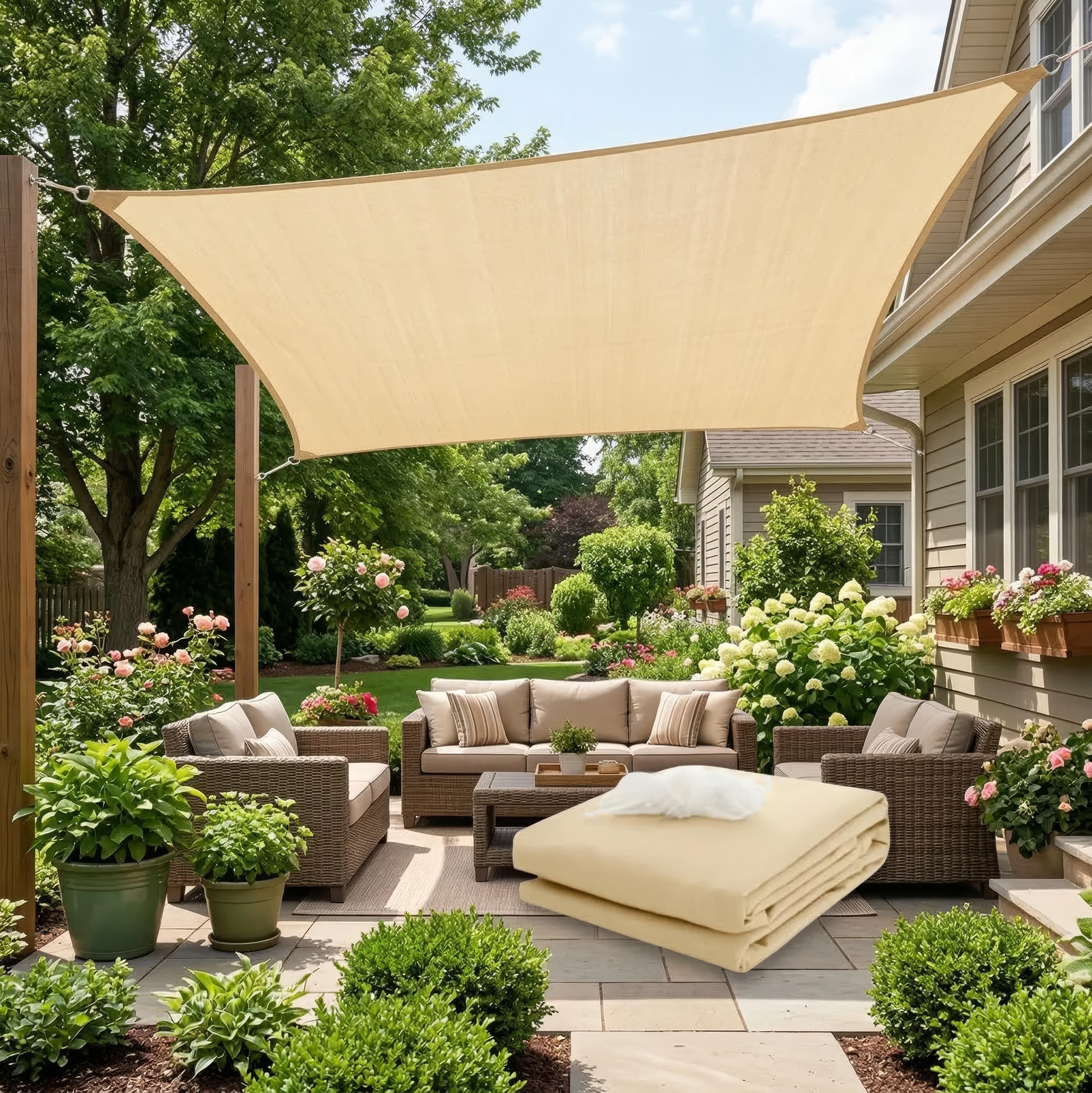 Rico – Wasserdichtes rechteckiges Sonnensegel für Terrasse und Balkon