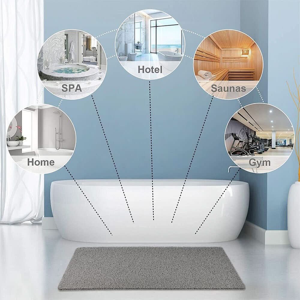 AQUALUXE Rutschfeste Duschmatte mit Drainage