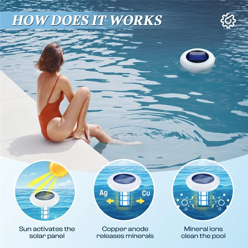 Solarbetriebener Pool Ionisator für klares Wasser