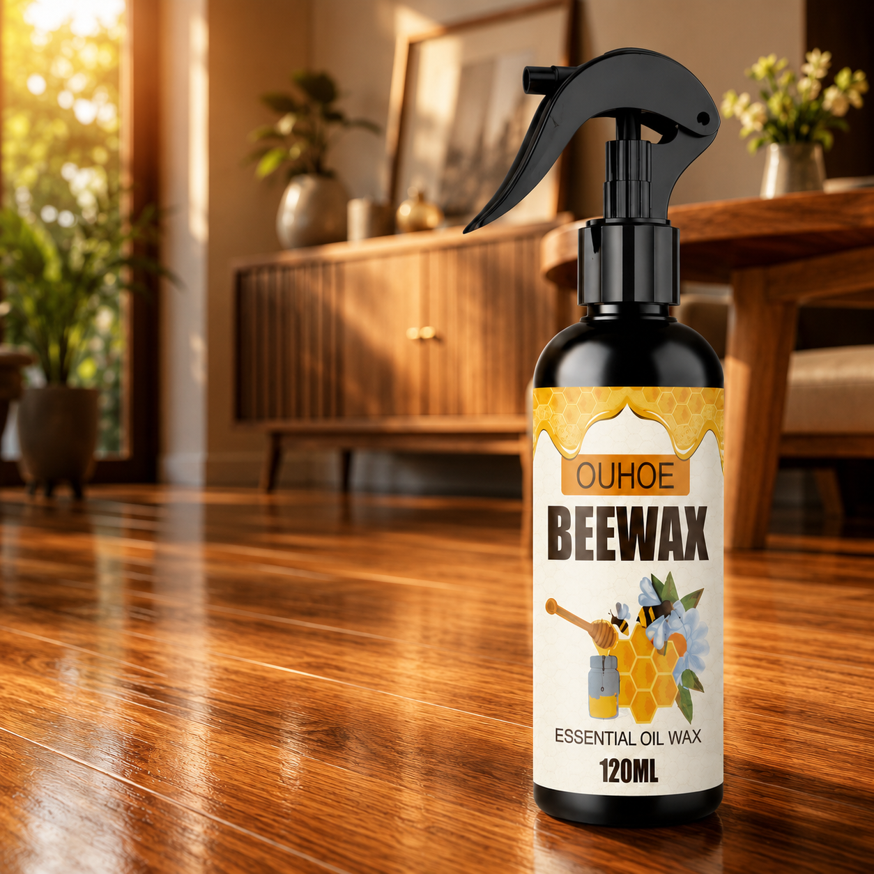 Bienenwachs Holzpflege Spray Natürlich für Möbel und Holzoberflächen