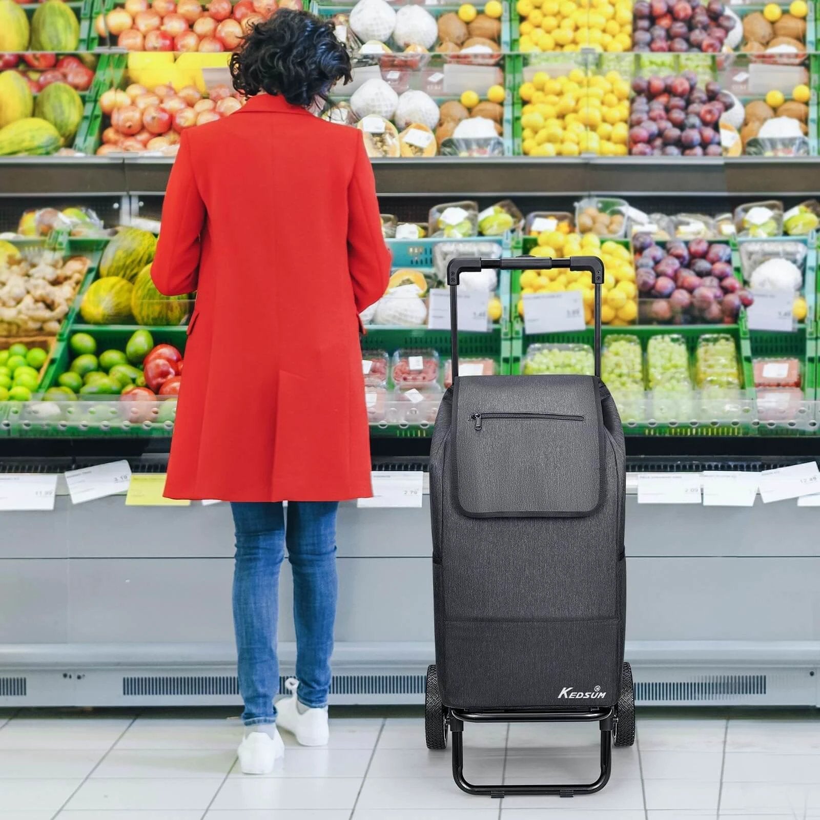 Faltbarer Einkaufwagen 2-in-1