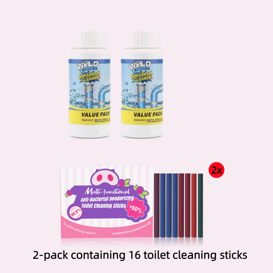 Abflussreiniger Pulver mit Aktivschaum | Löst Fett, Haare & Ablagerungen | Geruchsneutralisierung | Für Spüle, Dusche & Balkonablauf