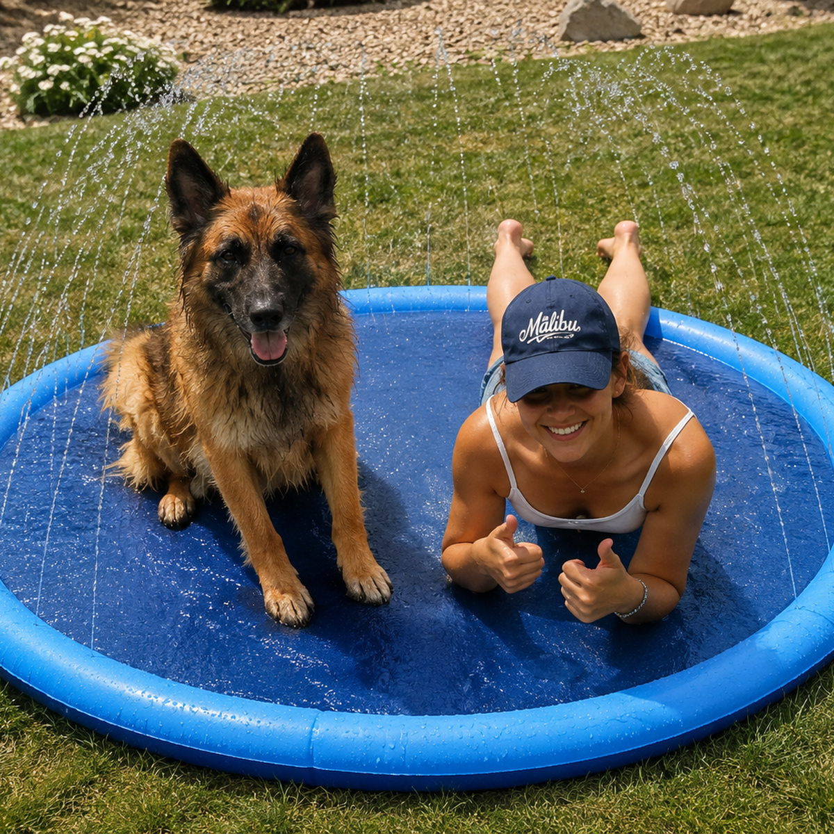 Wasserspielmatte für Kinder und Haustiere