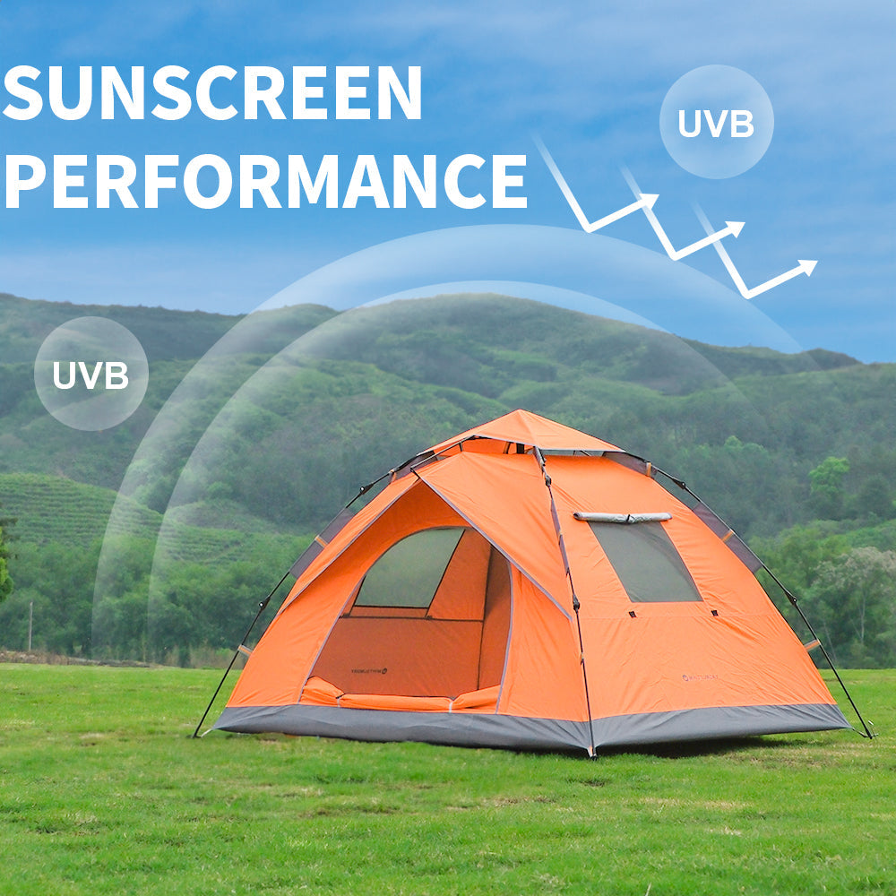 Pop Up Zelt 4 Personen wasserdicht für Camping und Strand