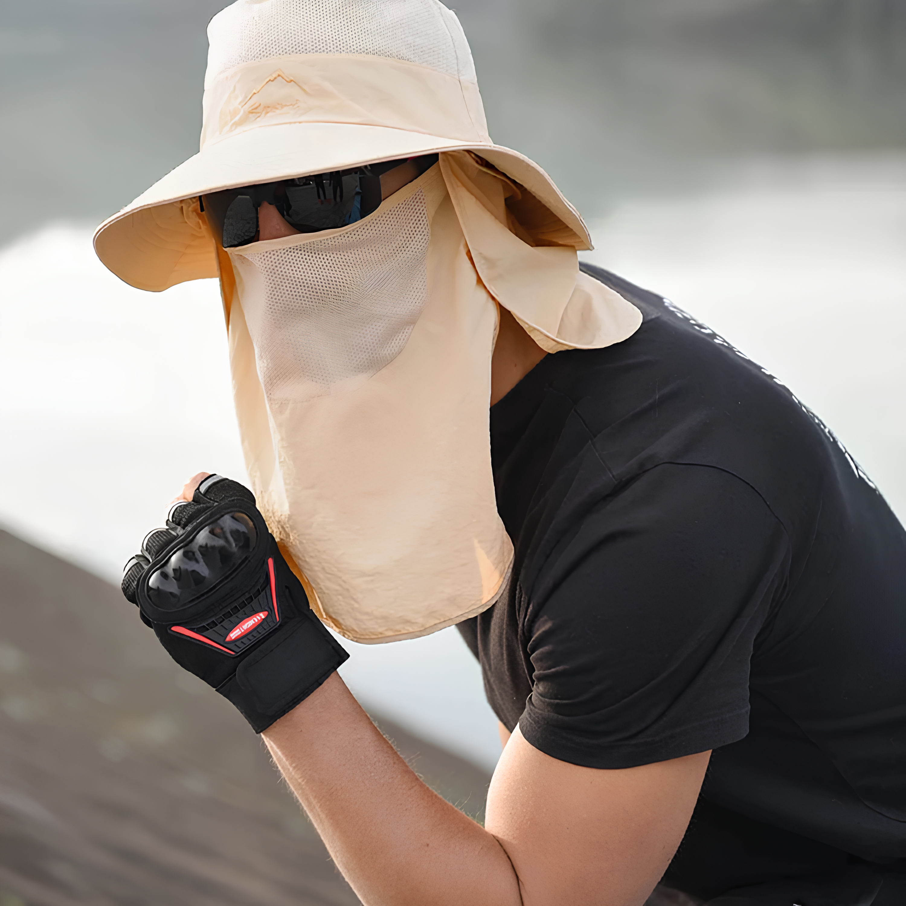 Sonnenhut mit Nackenschutz UV-Schutz für Wandern und Angeln