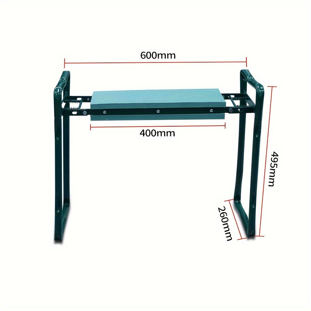 Gartenkniebank Klappbar mit Werkzeugtaschen für Gartenarbeit
