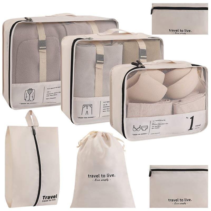 Koffer Organizer Set 7-teilig Wasserabweisend für Reisen