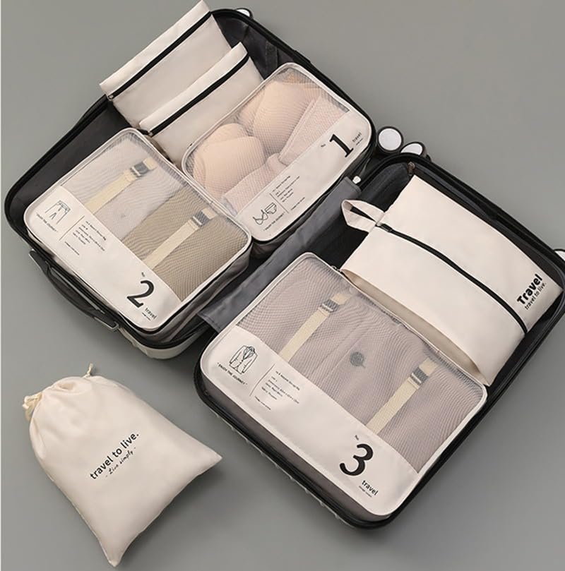 Koffer Organizer Set 7-teilig Wasserabweisend für Reisen