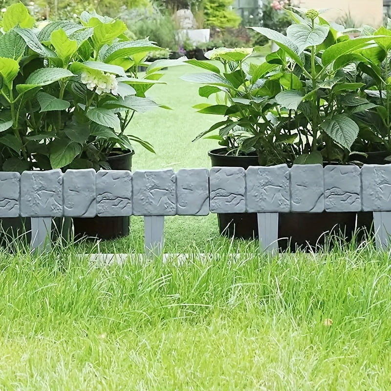 Beetbegrenzung Steinoptik Wetterfest für Garten und Rasen