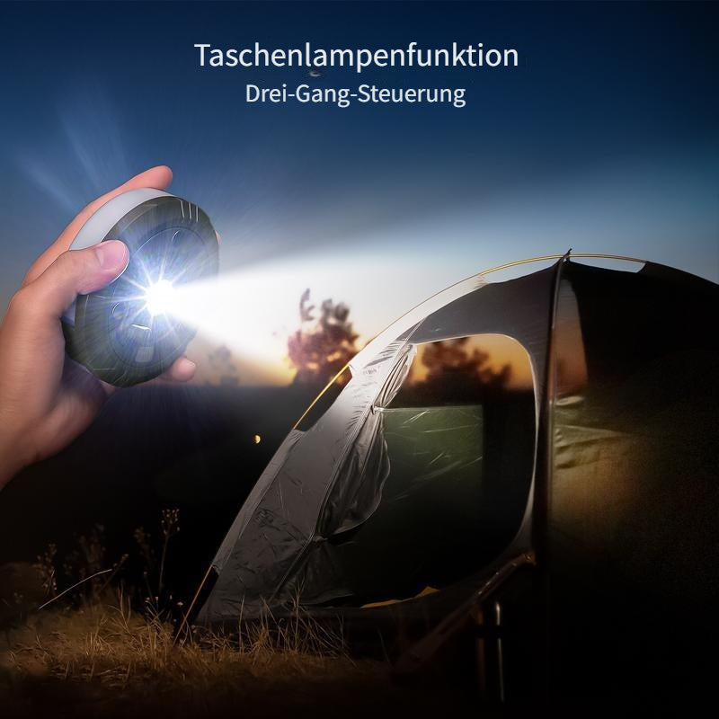 LED Campinglampe mit Lichterkette RGB wiederaufladbar