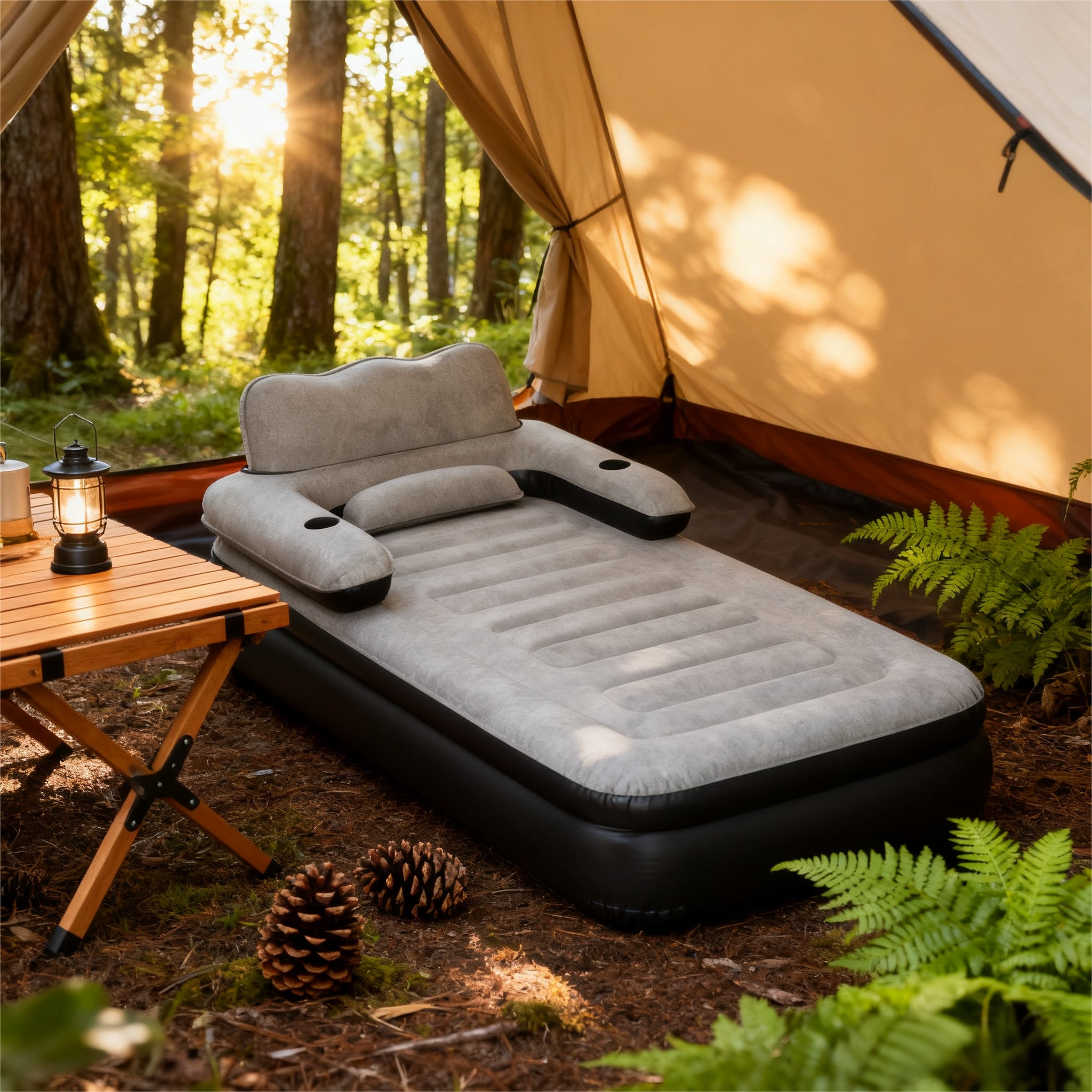 Camping Luftmatratze mit Pumpe für Wandern und Bikepacking
