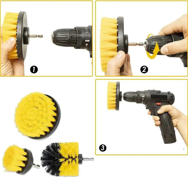Bohrmaschinen-Bürstenset – Gründliche Reinigung für Fliesen, Bad & Küche