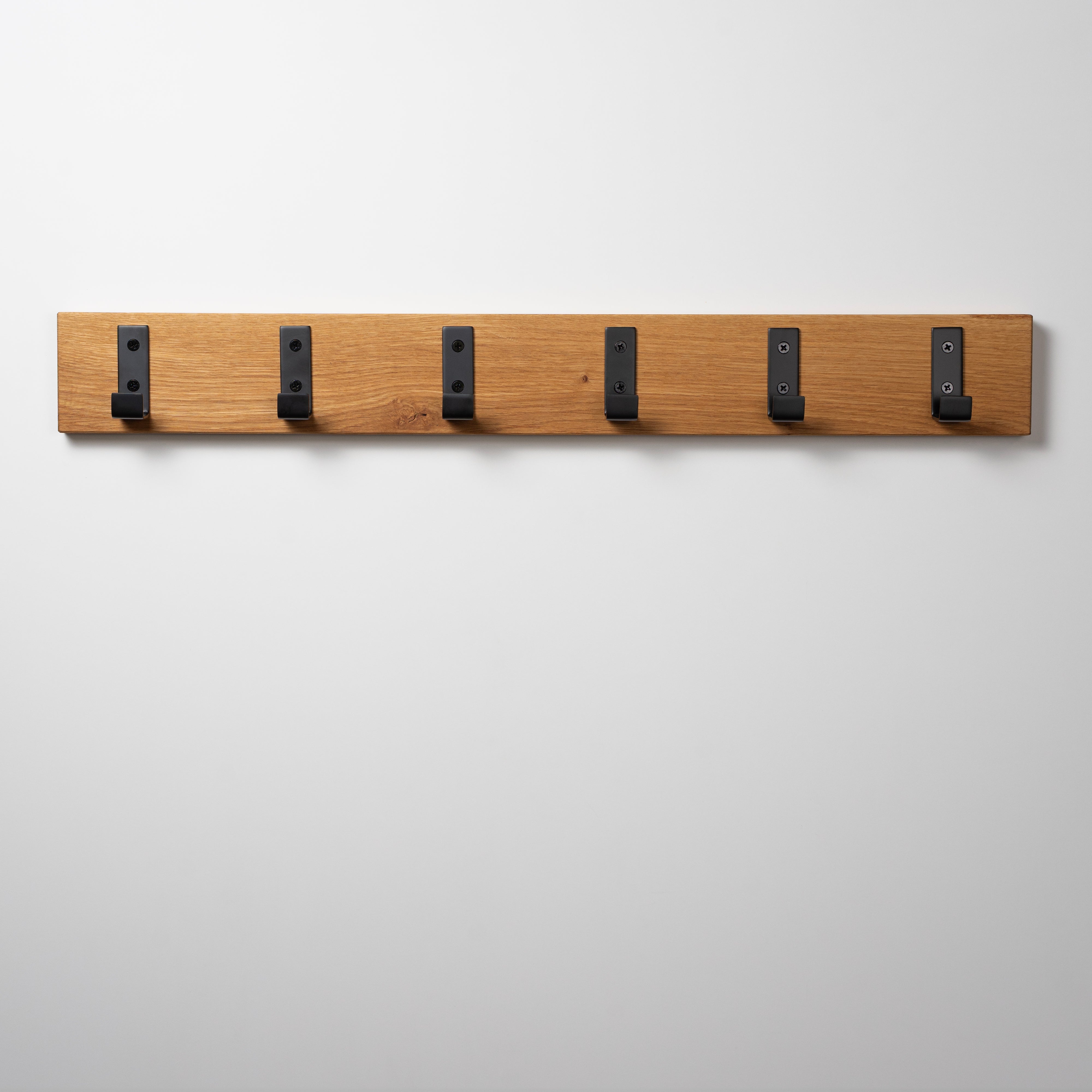 Wandgarderobe Eiche mit Metallhaken für Flur und Eingangsbereich
