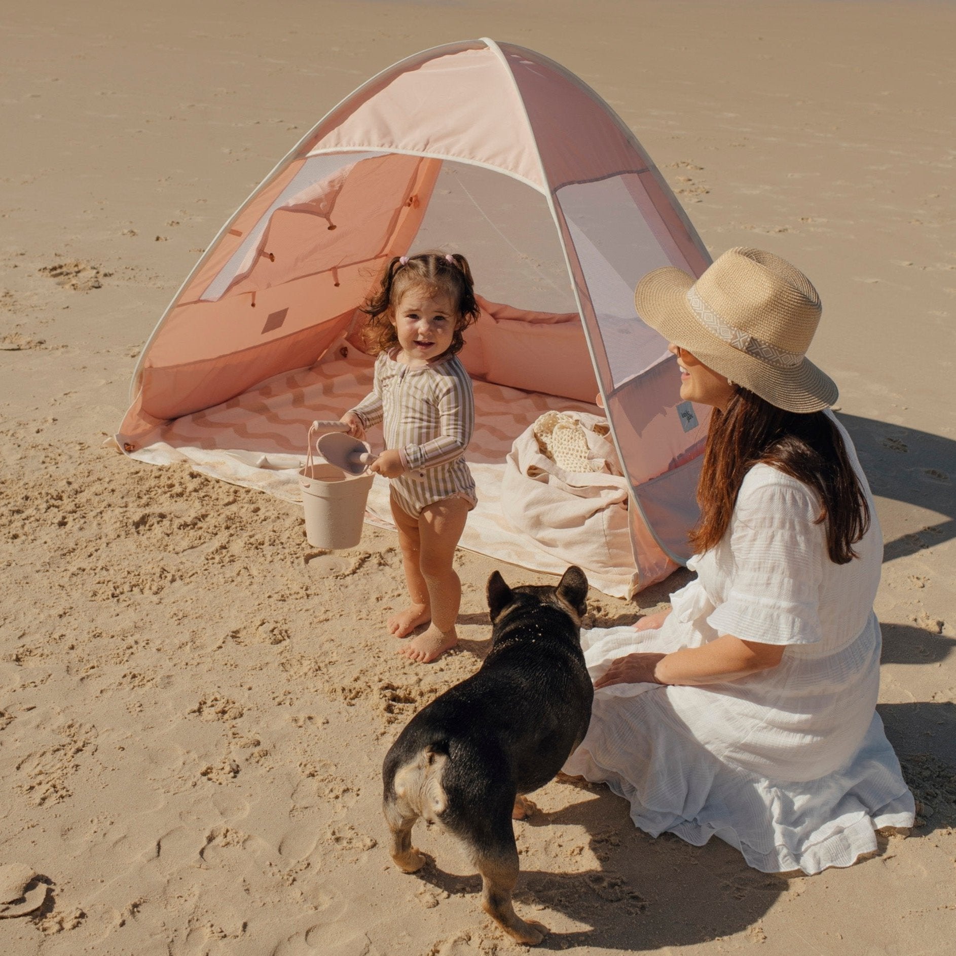 Baby Strandmuschel UV 50 Pop Up Zelt für Strand und Garten