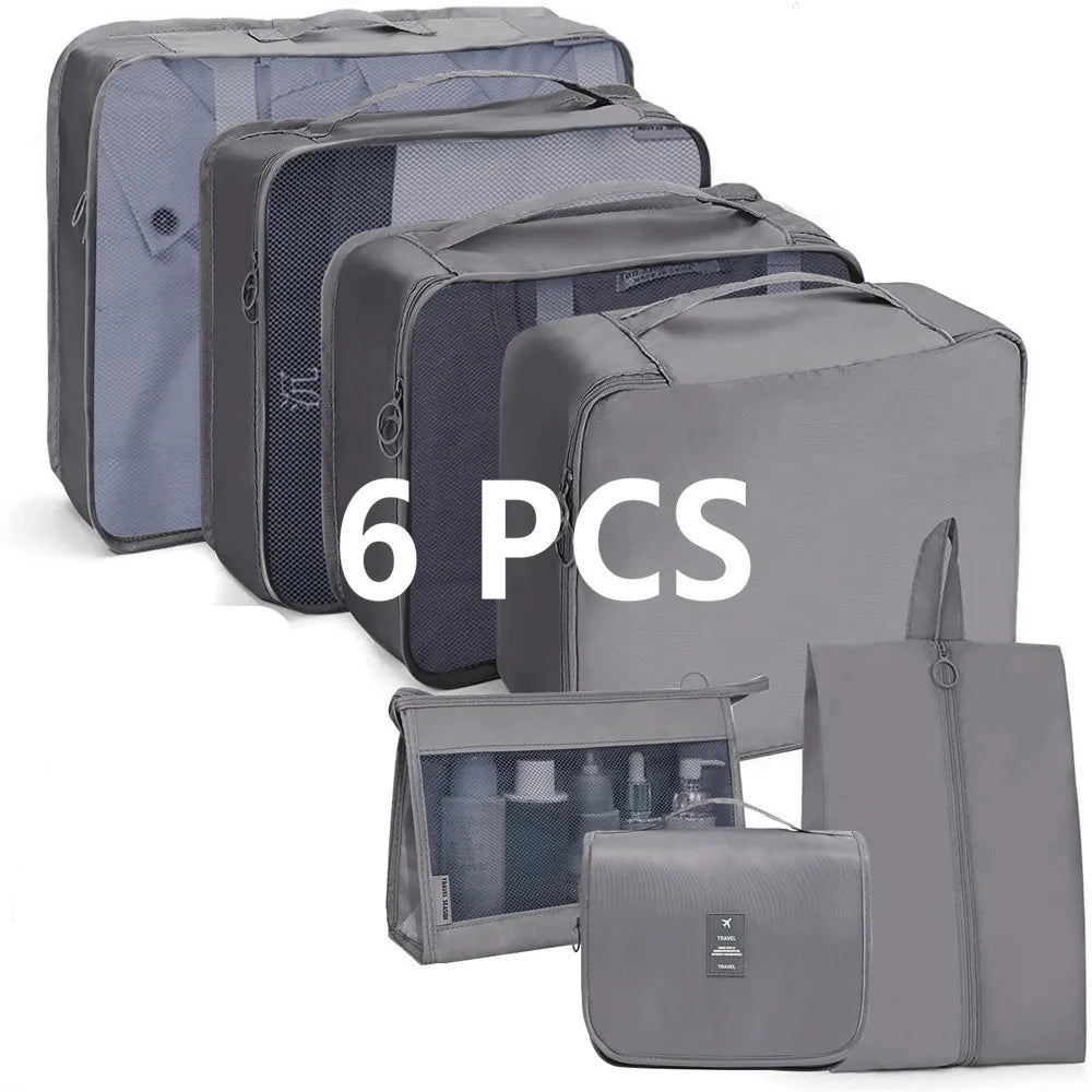 Packing Cubes Set 6-teilig Wasserabweisend für Koffer
