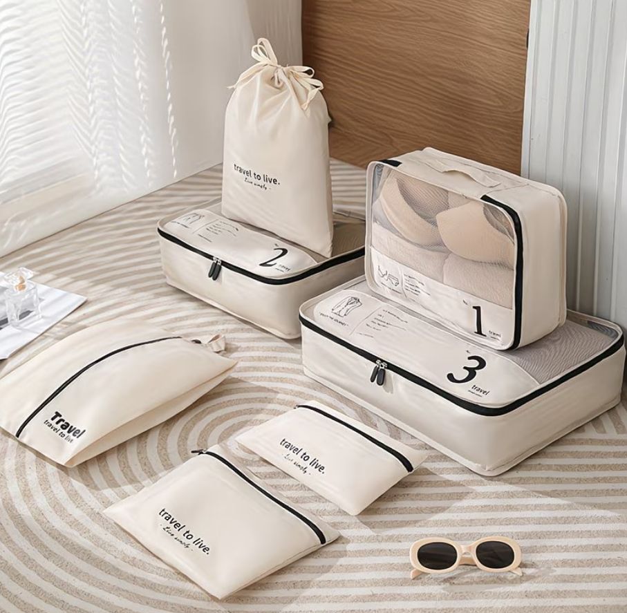 Koffer Organizer Set 7-teilig Wasserabweisend für Reisen