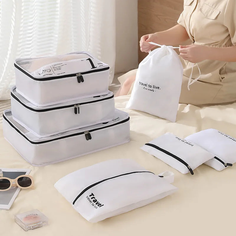 Koffer Organizer Set 7-teilig Wasserabweisend für Reisen