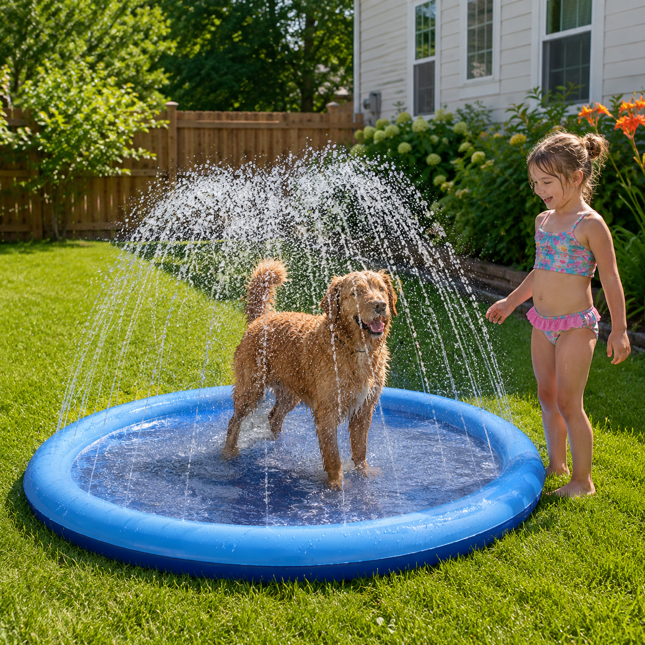 Wasserspielmatte für Kinder und Haustiere