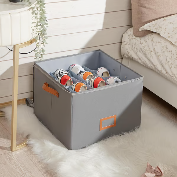 Faltbare Schuhbox aus Stoff mit Deckel