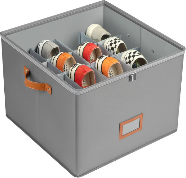 Faltbare Schuhbox aus Stoff mit Deckel