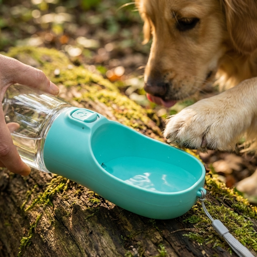 TruePet Trinkflasche Hund Unterwegs | Hundetrinkflasche Tragbar | Auslaufsicher | BPA-Frei | 350ml & 550ml