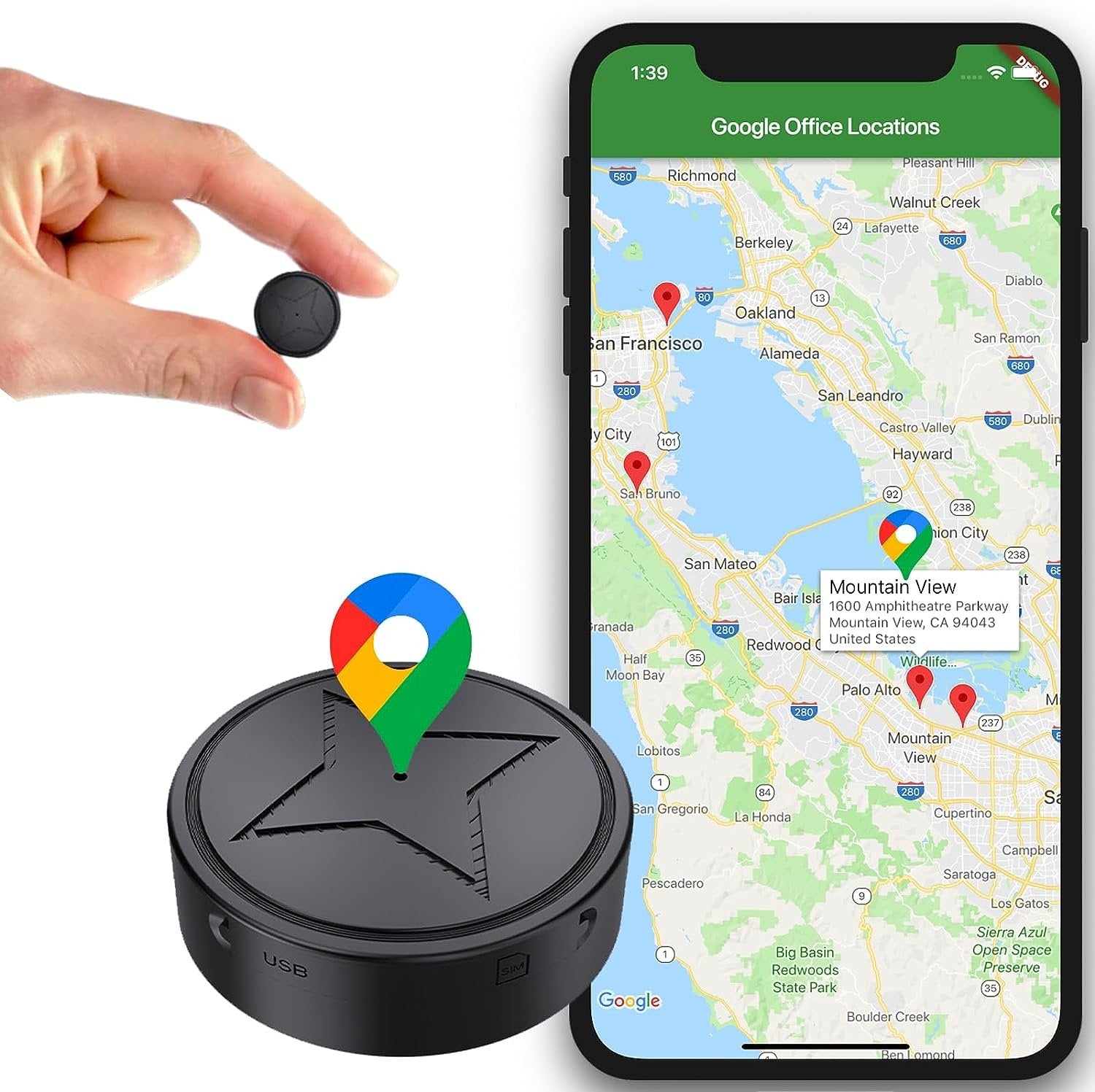 Magnetischer GPS Tracker für Auto Motorrad und Gepäck