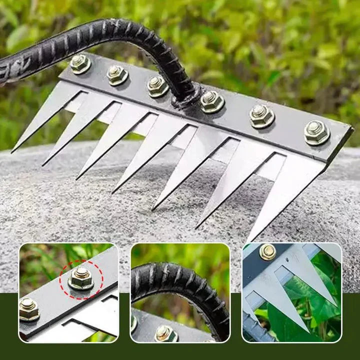 Unkrautrechen für Gartenpflege | Robuster Gartenrechen | WurzelKraft